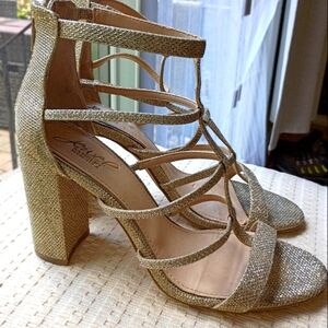Jewel Badgley Mischka Women's Shari Heeled Sandals Size.7.5.Good Confition